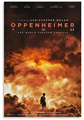 BBZL Oppenheimer Filmposter auf Leinwand, Kunst, dekoratives Gemälde, Bild, Druck, moderne Familie, Jungen, Mädchen, Schlafzimmer, Wohnzimmer, Dekoration, Wanddekoration, Poster, 40 x 60 cm