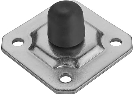 2 x SOTOOLS Torstopper für die Wandmontage Stahl verzinkt Schiebetorstopper | Schiebetorstopper mit Gummipuffer, Stahl verzinkt, für Wandmontage.