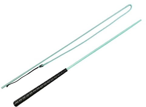 JA Horse Touchiergerte Bogenpeitsche Fahrpeitsche Pferd Fahren Bogen Peitsche Fahrsport Bodenarbeitsgerte Gummi Griff (Mint, 100 cm)