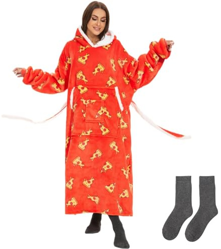 Gogola Oversized Hoodie Decke Damen，Verlängern Decken Hoodie,Extra Dick und Warm Deckenpullover，Blanket Hoodie Geeignet für Männer, Frauen und Teenager