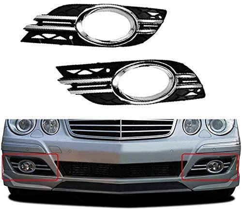 KAMNIK Nebelscheinwerfer Gitter für Mercedes Benz E-Class W211 2007 2008 2009,Auto Front Nebel Licht Lampe Abdeckung Trim