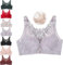 ADTEMP Floral Secrets Comfort Rose Bra, Floral Secret Bra, U Shape Back Front Closure Bra, Front Closure Bra for Women Plus Size (Color : Milk Grey, Size : 32/70AB)