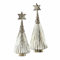 Loberon Deko-Weihnachtsbaum 2er Set Lillemor, mit Sternspitzen, mundgeblasen, Festdekoration, Weihnachtsdekoration, Weihnachten, Glas, Eisen, Silber