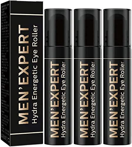 Mens Expert Hydra Energetic Eye Roller, Men Plus Expert Hydra Energetic Eye Roller, Men's Eye Roller for Puffy Eyes and Dark Circles, 10ml (3pcs)