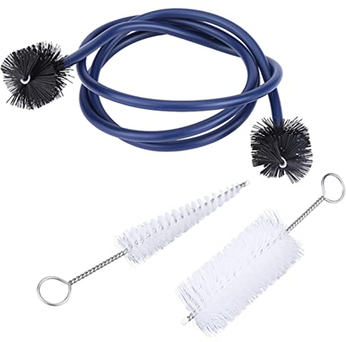 Trumpet Cleaning Brush Set, 3 in 1 Plastic Brushes Cleaning Kit Musical Instrument Maintenance Care Accessory for Mouthpiece, Short Tubing, and Long Tubing