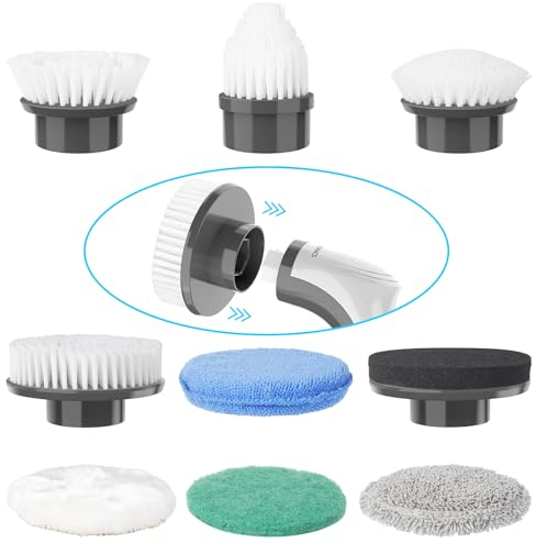 Homtronics Replacement Brush Heads, [9 PCS] Electric Cleaning Brush Heads, Brush Accessories Kit for Rotary Cleaning Brush, Compatibility with Homtronics Electric Cleaning Brush