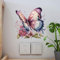 Traziewell Wand Deko Wandtattoo Wandaufkleber Blumen Schmetterling Wandsticker Wanddeko für Wohnzimmer Schlafzimmer Sofa Hintergrund Wandtattoo Flur 0310