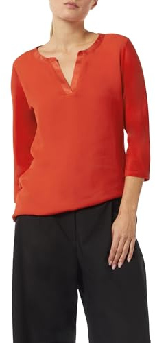 Comma Langarmshirt im Fabricmix mit Tunika-Ausschnitt