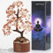 AWARDSEN Roter Achat Kristallbaum, Rot Edelsteinkristall Deko Bonsai Baum, Lebensbaum, Geldbaum Schreibtisch Deko, Spirituell Esoterik Feng Shui Deko, Spirituelle Geschenke für Frauen