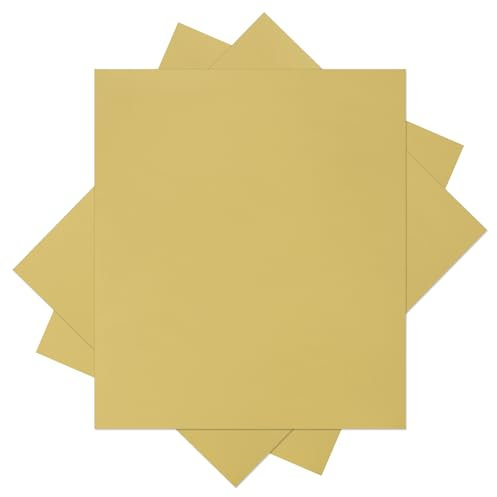 sourcing map 3PCS Heat Transfer Vinyl, Golden 12 x 10 HTV Iron-on Vinyl Sheet for T-Shirts DIY Heat Vinyl Design Easy to Cut & Weed