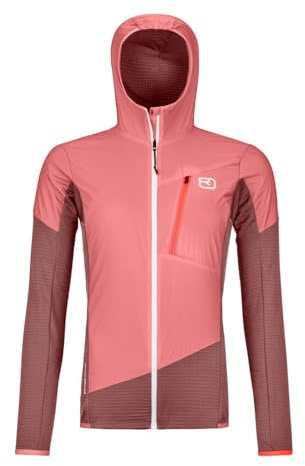 ORTOVOX LADIZ HYBRID JACKET W - Funktionale Merino Hybrid-Jacke für DAMEN mit winddichten Einsätzen für den alpinen Einsatz - VIOLETT - DAMEN - L
