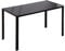 HOMCOM Mesa de Comedor de Cristal Mesa Rectangular para 4-6 Personas con Patas de Metal Multifuncional para Cocina Salón 120x60x75 cm Negro