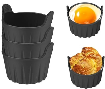 scalingscal 5 Stück,Silikon Muffinförmchen Airfryer,Bpa Frei Muffinform Silikon Airfryer,Reusable Silicone Muffin Trays,Non-Stick Muffinförmchen,Für Luftfritteuse, Backen, Pudding Eierkocher