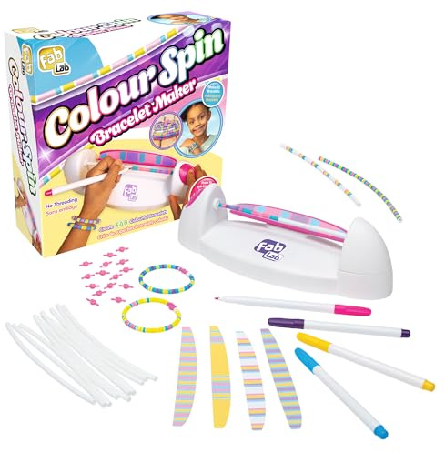 Goliath - FABLAB - Colour Spin Bracelet Maker | Bastelset für Kinder ab 6 Jahren, Schnelle und einfache Kreative Aktivität