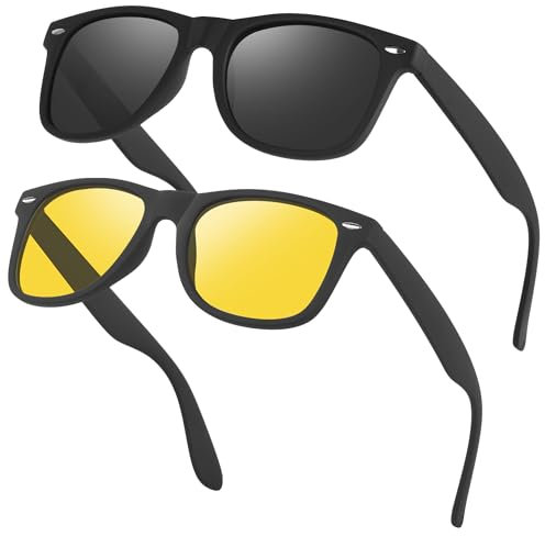 Gtievruo Sonnenbrille Herren Polarisiert Eckig Sonnenbrillen Damen Retro UV400 Schutz für Autofahren Sunglasses Men Woman Designer