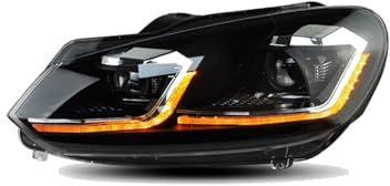 CBXPXVXP Autolichtscheinwerfer Kompatibel for VW Golf 6 Scheinwerfer Mk6 2009-2012 Projektorobjektiv DRL Blinkerlampen Lampen