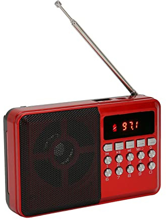 Portable on the FM Radio Ergonomic Design Memory Card MP3 Playback External Antenna Pocket Radio for Outdoor Activities