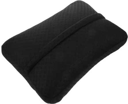 Auto Lendenstützkissen aus Ice Silk in Schwarz für Fahrten | Ganzjahresnutzung, Atmungsaktiv und Formstabil, Ergonomische Stütze für Auto, Büro und Zuhause
