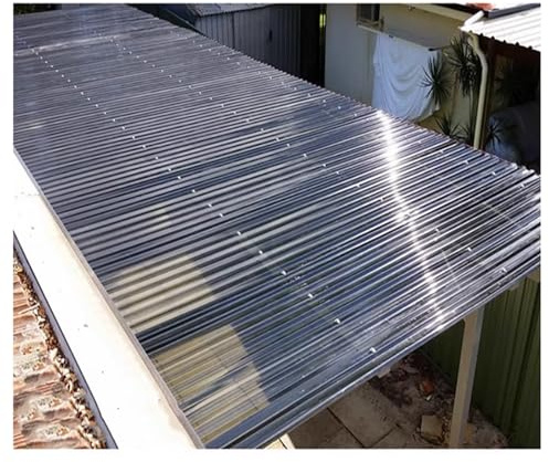 QWEASDF Paneles de Techo Transparente, Placa Ondulada para Exterior, Chapa Ondulada para Invernaderos Prueba de Lluvi, Techo Cobertizo para Exteriores，Fácil de Doblar(3pcs,0.9 * 1.0M/35 * 39IN_1.5MM)