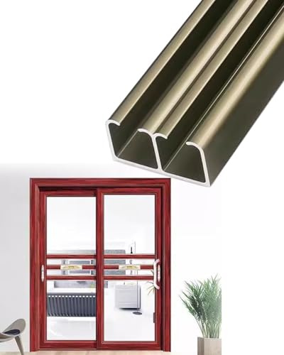 Minglez Sliding Door Kit Sliding Door Kit 4ft/1.2m 4.5ft/1.4m 6ft/1.8m 8ft/2.4m 12ft/3.7m, Double Barn Door Sliding Kit Top Hung, Heavy Duty Pocket Door Track and Rollers(7.2ft/2.2m)
