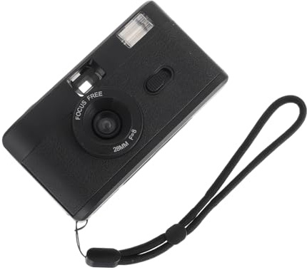 ROMISBABA Appareil Photo Vintage avec Flash Intégré sans Batterie Caméra Rétro Réutilisable pour Film Couleur et Noir et Blanc Design Simple et Pratique Cadeau pour Amis et Famille