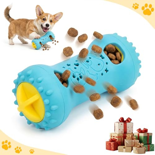 Qoosea Juguete Interactivo para Perros Alimentador Lento para Perro, Juguete Inteligente para Perros Bola de Rompecabezas con Dispensador de Golosinas, Juguete para Perro Pequeños Medianos Grandes