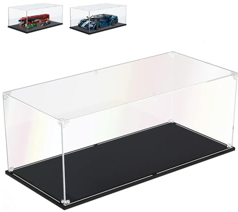 50x20x20cm Acryl Vitrine für Modellautos, Schaukasten für Figuren | Acryl Vitrine Schaukasten fürLego 60444 60445 42154 76966 60408, fürAutomodelle Sammlerstücke Schaukasten Box