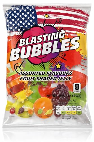 Fruit Flavored Jelly Candy in Fruit-Shaped Plastic Containers – 9 Count Squeeze Jelly Snack Pack – Assorted Flavors – Individually Sealed – Includes Thank You Card