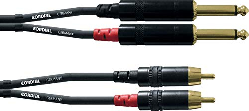 CORDIAL CABLES Câble audio double jack mono/Rca 3 m CÂBLES AUDIO Essentials Jack