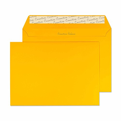 Blake Creative Colour - Coloured Yellow C5 Envelopes (162 x 229 mm) - Pack of 500 - FSC Certified - 120GSM - Peel and Seal Yellow Envelope - Invitation Envelopes/Card Making Supplies (304)