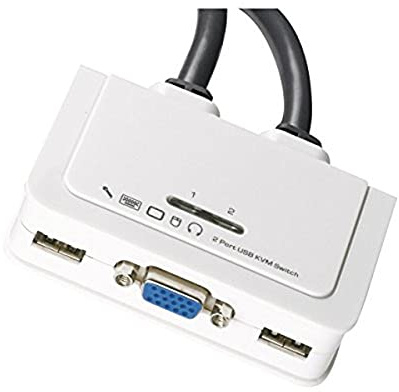 EFB-Elektronik2-Port KVM VGA-USB-Audio mit Kabelsätzen 2x0,9 m