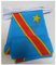 AZ FLAG Ghirlanda 6 Metri 20 Bandiere Repubblica Democratica Del Congo 21x15cm, Bandiera Congolese 15 x 21 cm - Festone Bandierine
