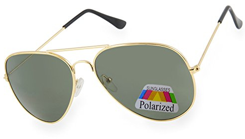 MFAZ Morefaz Ltd Kinder Junge Mädchen Sonnenbrille Gespiegelt Polarisiert Pilot Style Sunglasses (Black Gold)
