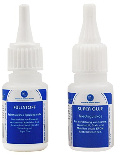 MW Klebe-Set Sekundenkleber 20g + Füllstoff 20g Die flüssige Schweißnaht