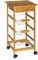 LOLAhome Carro con Ruedas de estantes de Madera de bambú Natural (37x37x77 cm)