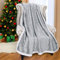 Catalonia Classy Sherpa Throw Decke, Superweiche Flauschige TV-Decken Überwürfe Weihnachten Kuscheldecke für Schlafsofas für Erwachsene und Kinder, 150 x 130 cm, Schnee Dunkelgrau