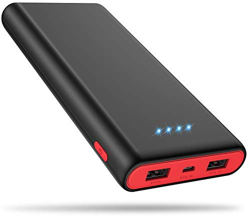 QTshine Power Banks, Portable Charger [Upgrade 25800mAh] Ultra Compact External Battery Pack, Dual USB High-Speed Charging Power Bank Power Pack with 4 LED Indicator for Smart phone Tablet