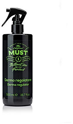 MUST - Dermoregolatore per Tatuaggi Tonico non Alcolico Rinfrescante per Resa Fotografica per Tatuatori Professionisti 500 ml