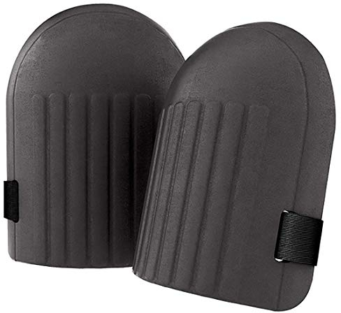 Kitchen-dream Kniebandage für Arbeit, Gartenarbeit, Knieschützer mit wasserdichtem EVA-Innenfutter, weiches Innenfutter, verstellbare Träger für Knieschützer, für Sport, Gebäude, 1 Paar, Schwarz
