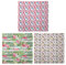 ABAKUHAUS Unisex Bandana, Aquarell Pastell Vögel Exotische hawaiianische Blatt 80er Memphis Bunte, 3er Pack, Mehrfarbig