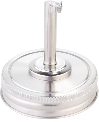 Cabilock Edelstahl Abdichtung Metall Kappen Dicht Zinn Deckel Mason Jar Abdeckung für Schmale-Neck Jar Sammlung Flasche Glas Lagerung Flasche (Silber)