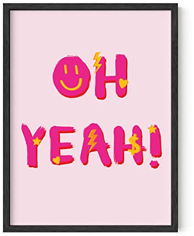 HAUS AND HUES Pinkes Poster Glam Wandkunst für College Girls – adretten Wandkunst für Schlafsaal-Poster, adretten Bilder für Wand, ungerahmt, 30.5x40.6 cm