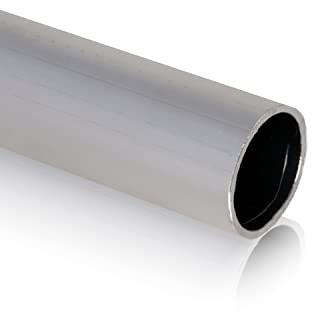 Fits Metall - Rundrohr Aluminiumrohr aus hochwertiger Alu-Legierung AlMgSi0,5 - Nahtloses Alu-Konstruktionsrohr mit Hohlprofil EN AW-6060 - Länge 500 mm, Größe 30x2 mm - Ideal für Baubranche