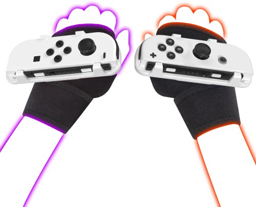 Switch Just Dance 2023 JoyCon Grip LeyuSmart Wrist Strap Boxing Design (Free The Hands, Dance Freely with Rhythm) for Nintendo Switch Just Dance 2022 2021 2020 2019 Weiß