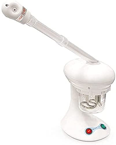 QUIRUMED - Vaporizador Facial de Ozono Portátil | Hidrata y Purifica la Piel | Ideal para Limpiar el Rostro y Reducir Poros | Mejora Elasticidad de la Piel, Blanco