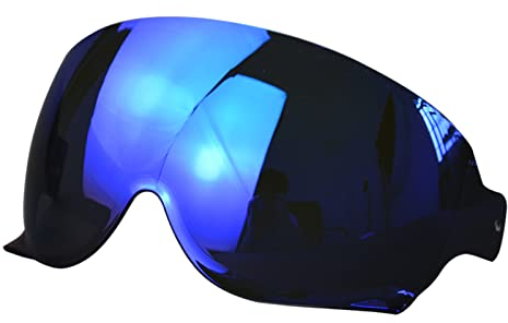 Shkalacar Motorrad Helmvisier, Anti UV Verstellbar Ersatzvisier für SHOEI JO EX-Zero CJ3, Windschutz Helm Objektiv Visier (Mehrfarbig erhältlich)