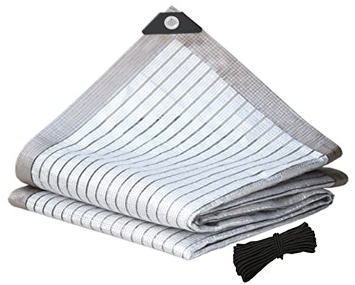LIGUOYI Telo Copertura Pergolato Lamina di Alluminio Riflettente Pergola per Esterno 2x3m/5x4m Multiuso 75% Protezione Antis - UV Traspirante 140 G/m², per Esterni Giardino Verande Vela