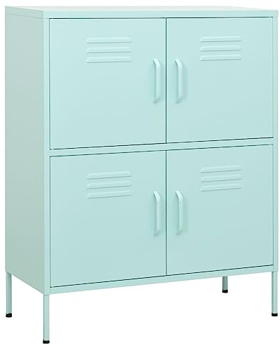 vidaXL Lagerschrank Minzgrün 80x35x101,5 cm Stahl