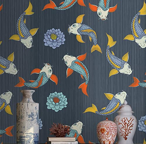 TANYANG Benutzerdefinierte Tapete Wandbild 3D Chinesische Koi Lotus Karpfen Tapete Für Wohnzimmer Schlafzimmer Dekoration Tapeten Wohnkultur 150Cm(W)×105Cm(H)