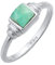 Elli Ring Damen Solitär Vintage Quadrat Schlicht mit Amazonit in 925 Sterling Silber Vergoldet